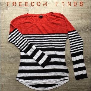 Express Long Sleeved Striped Shirt